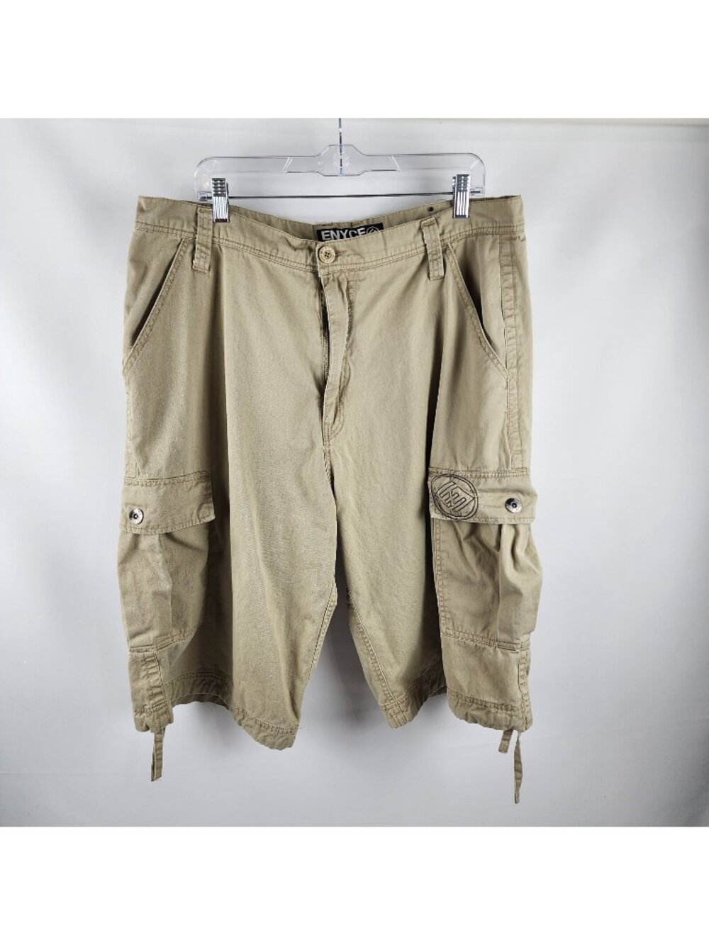 Enyce Sean Combs Shorts Mens 38x13 Tan Vintage Cargo Short